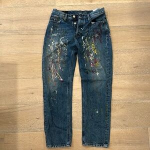 Calvin Klein Vintage 3-button Splatter Denim Jeans